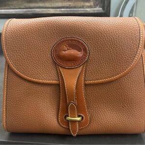 Dooney & Bourke Cognac Pebbled Leather Messenger Bag